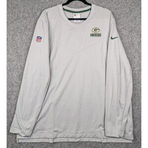 Green Bay Packers Nike Dri-FIT UV Sideline Coach Long Sleeve Shirt Men’s 2XL